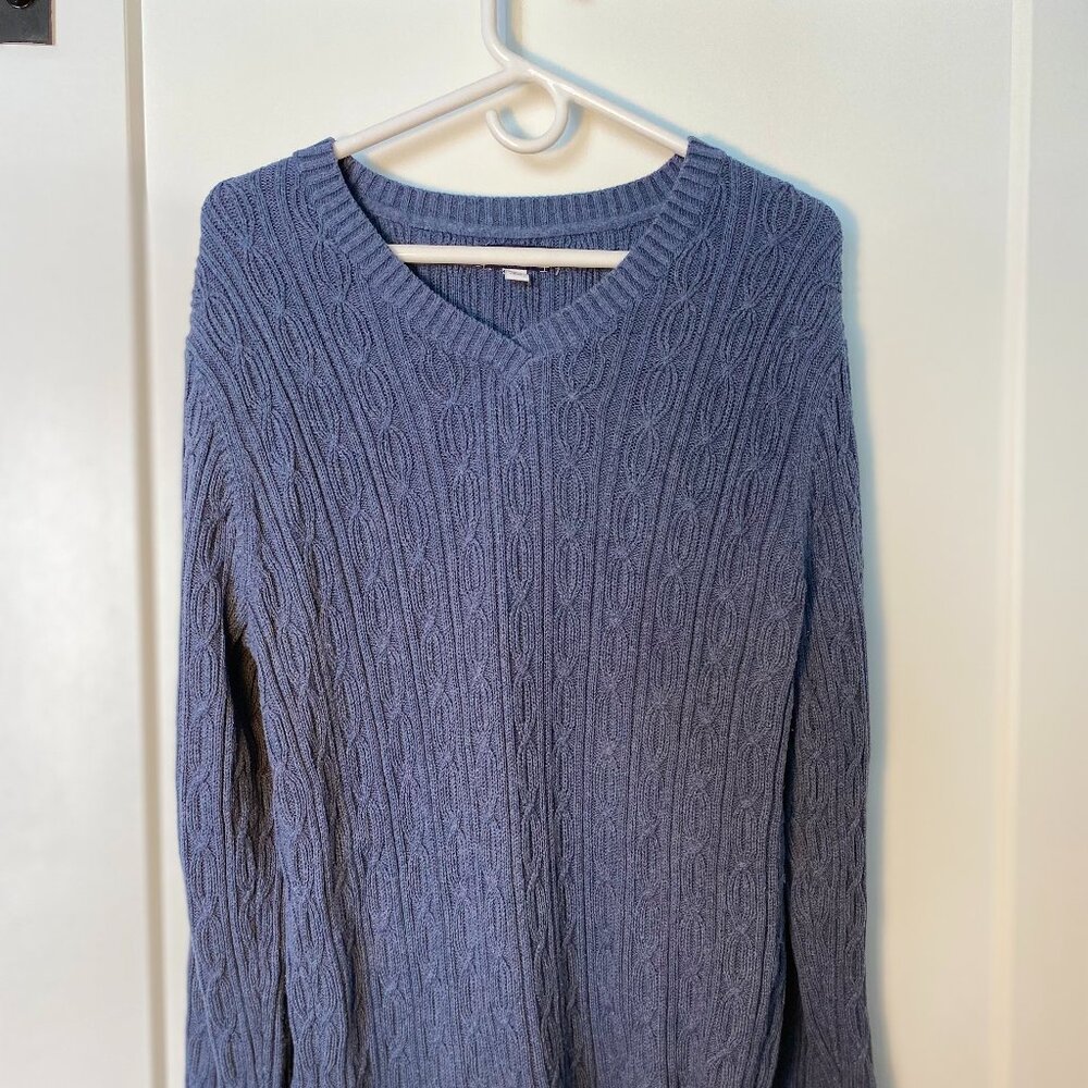 Blue V Neck Sweater